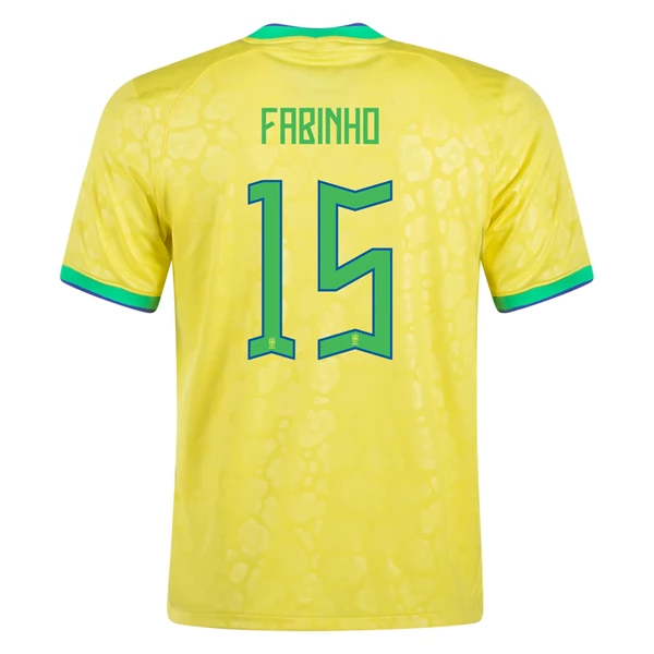 Brasilien Trikot WM 2022 Fabinho 15 World Cup Heimtrikot