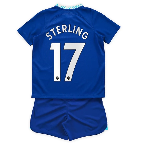 Manchester City Trikotsatz Kinder 2022-23 Raheem Sterling 17 Heimtrikot