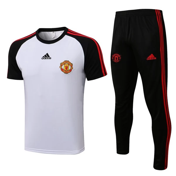 Manchester United Trainingsanzüge Jersey Suits 2022-23 - Weiß Schwarz
