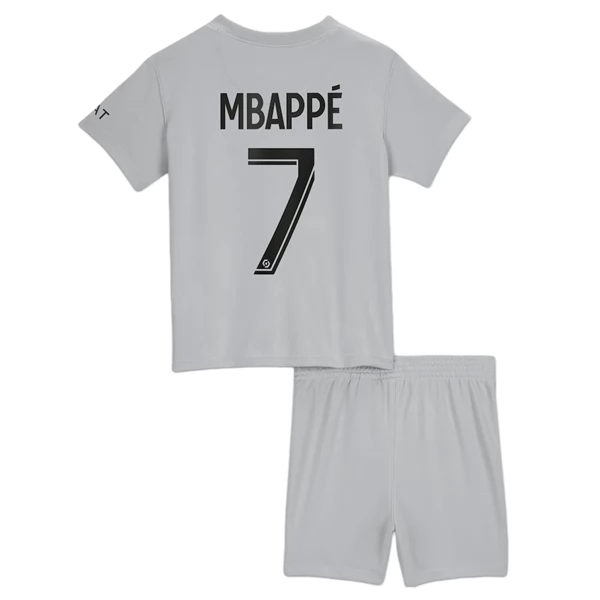 Paris Saint Germain PSG Trikotsatz Kinder 2022-23 Kylian Mbappé 7 Auswärtstrikot